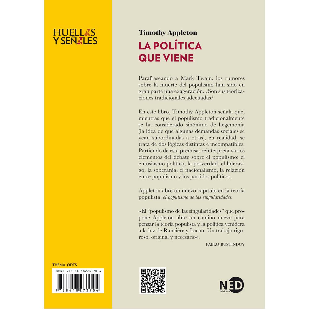 Foto 3 pulgar | Libro La Política que Viene