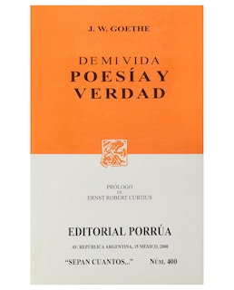 Foto 1 | Libro De Mi Vida: Poesía Y Verdad- Editorial Porrúa - Von Goethe, Johann Wolfgang
