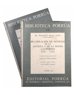Foto 1 | Libro Recopilación De Noticias De La Antigua Y Nueva California 1767-1783 1-2- Editorial Porrúa - Palou, Francisco