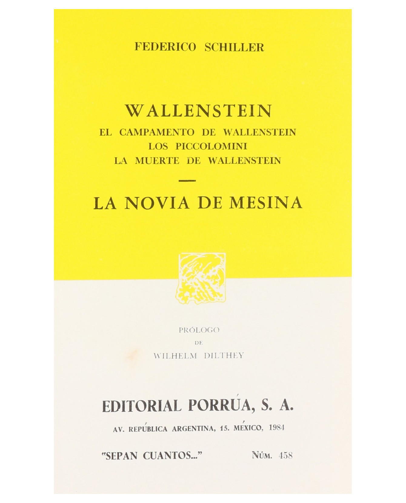 Foto 2 pulgar | Libro Wallenstein: El Campamento De Wallenstein- Editorial Porrúa - Schiller, Federico