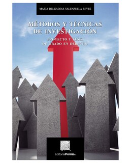 Foto 1 | Libro Métodos Y Técnicas De Investigación- Editorial Porrúa - Valenzuela Reyes, María Delgadina
