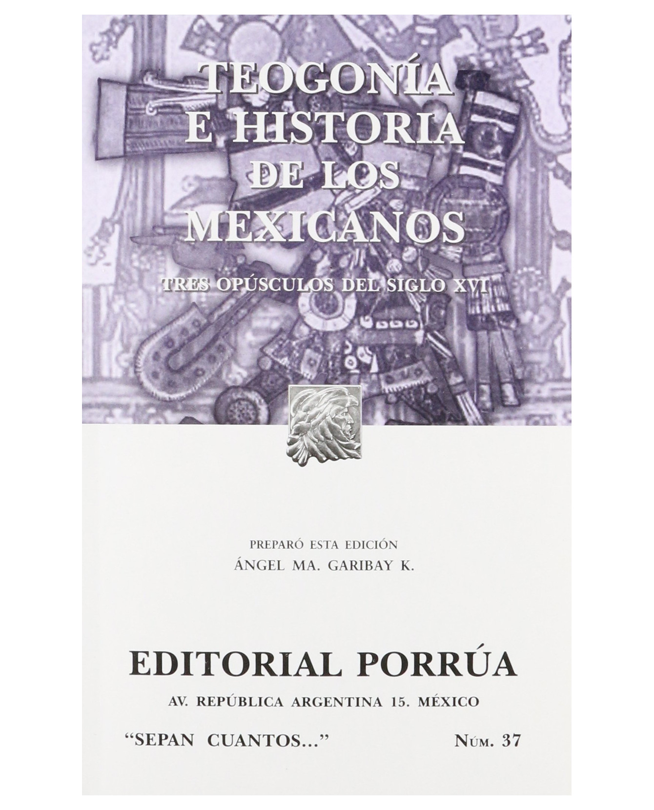 Foto 2 pulgar | Libro Teogonía E Historia De Los Mexicanos Editorial Porrúa  Garibay Kintana Ángel María