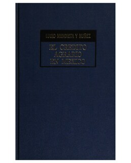 Foto 1 | Libro El Crédito Agrario En México Editorial Porrúa Lucio Mendieta Y Núñez