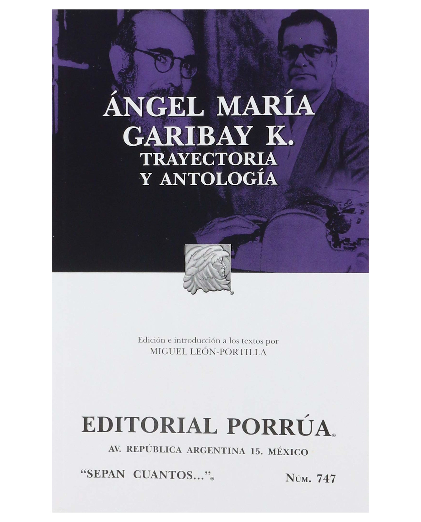 Foto 2 pulgar | Libro Ángel María Garibay K. Trayectoria Y Antología De Sus Obras- Editorial Porrúa - Sin Autor