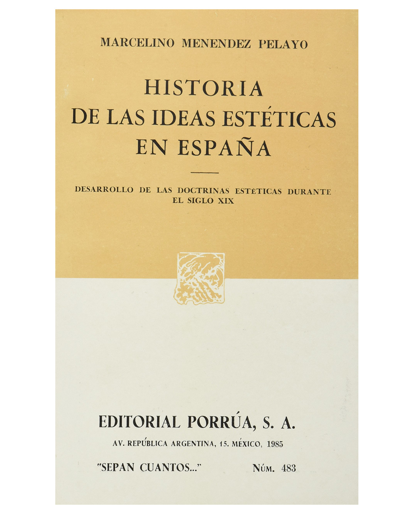 Foto 2 pulgar | Libro Historia De Las Ideas Estéticas En España- Editorial Porrúa - Menendez Pelayo, Marcelino