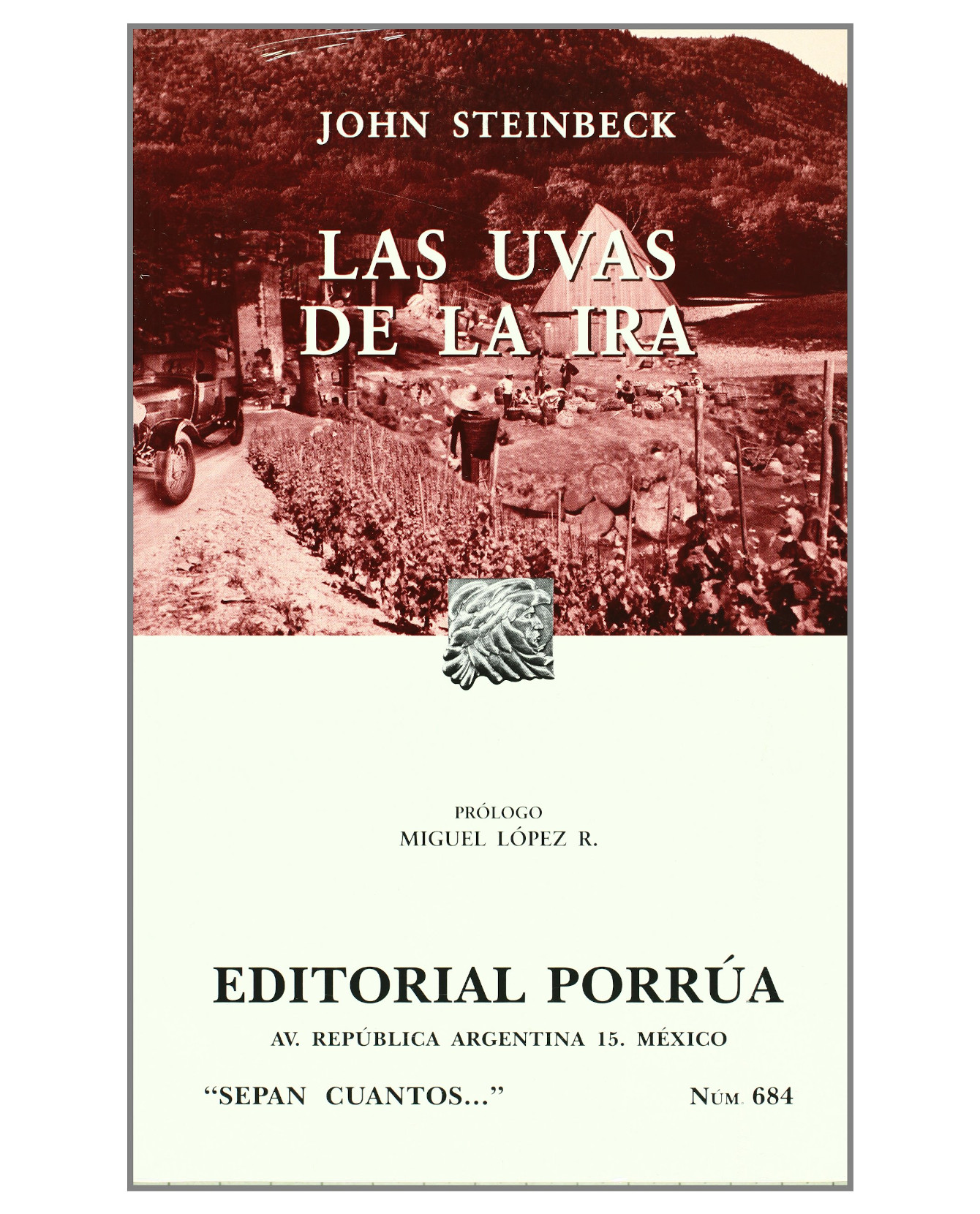 Foto 2 pulgar | Libro Las Uvas De La Ira Editorial Porrúa John Steinbeck