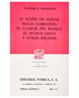 Foto 1 | Libro El Sueño De Makar · Malas Compañías- Editorial Porrúa - Korolenko, Vladímir Galaktiónovich