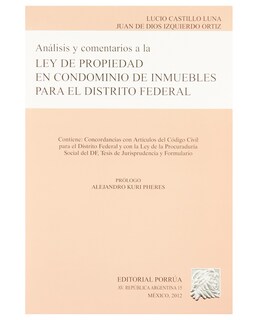 Foto 1 | Libro Análisis Y Comentarios A La Ley De Propiedad En Condominio- Editorial Porrúa - Castillo Luna, Lucio