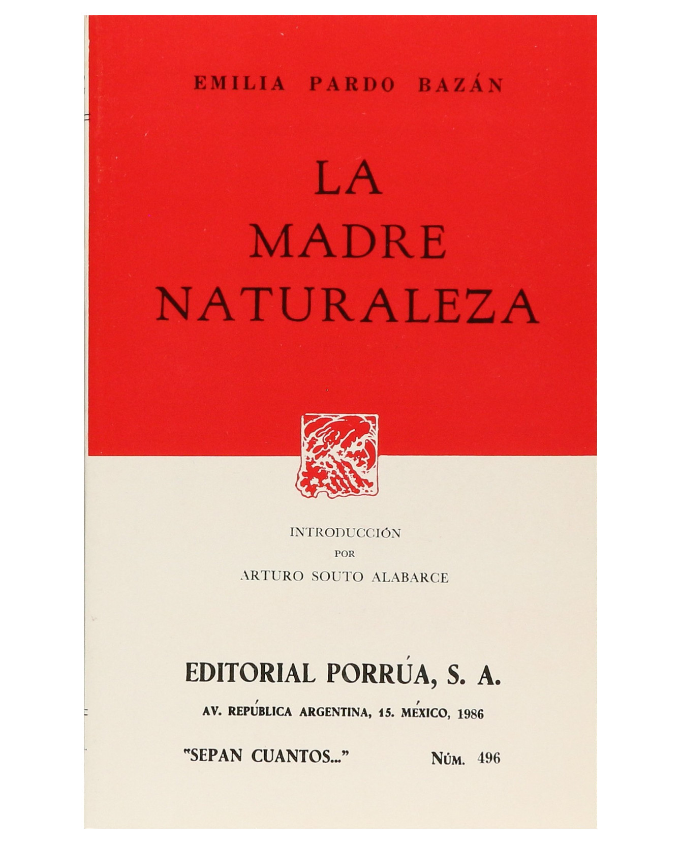 Libro La Madre Naturaleza Editorial Porrúa Emilia Pardo Bazán