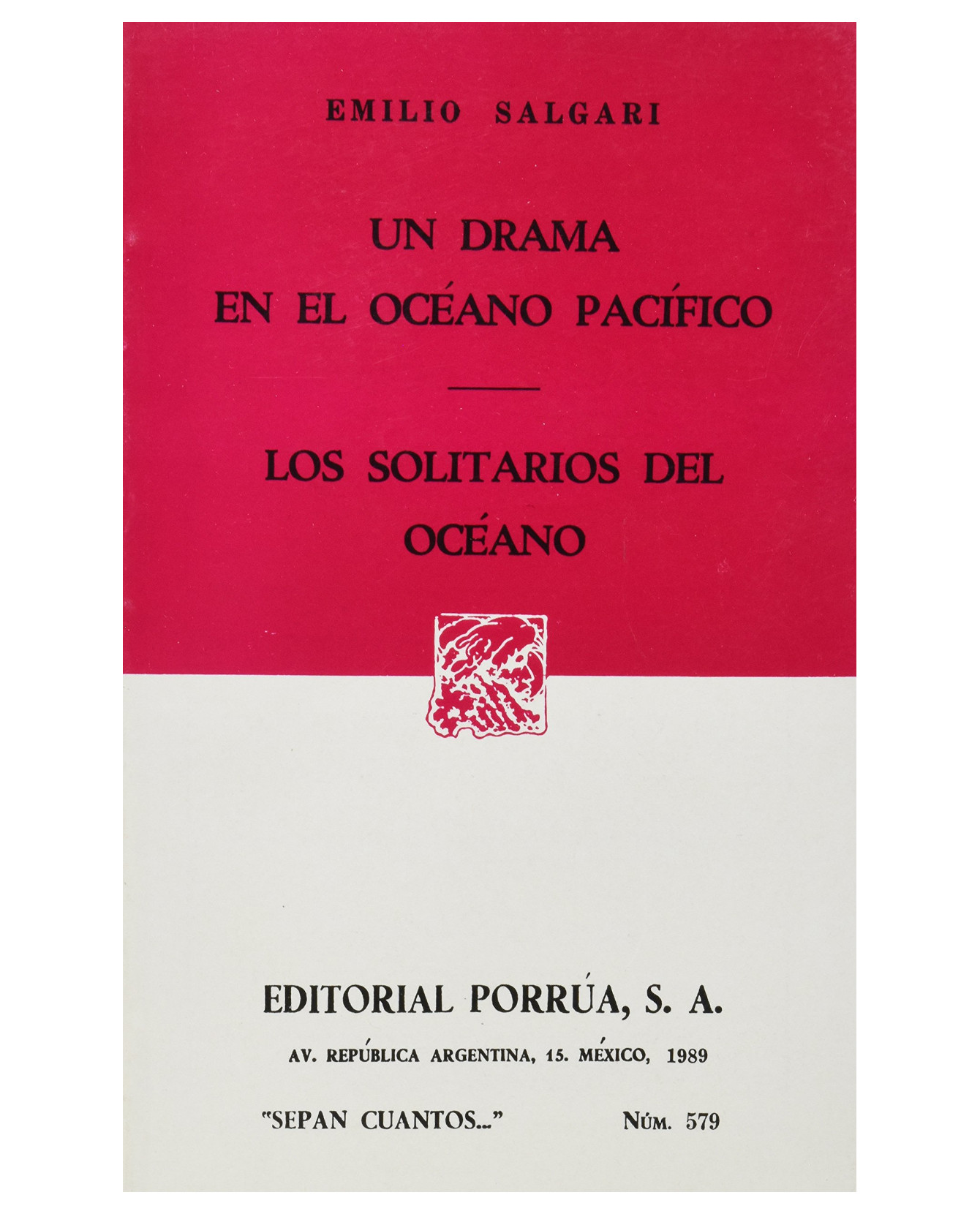 Foto 2 pulgar | Libro Un Drama en el Océano Pacífico · Los Solitarios del Océano- Editorial Porrúa - Salgari Gradara