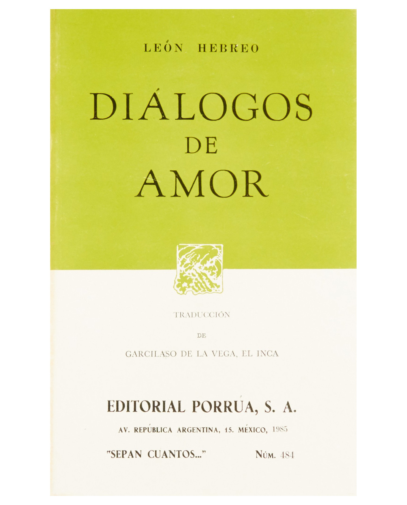Libro Diálogos De Amor- Editorial Porrúa - Hebreo, León