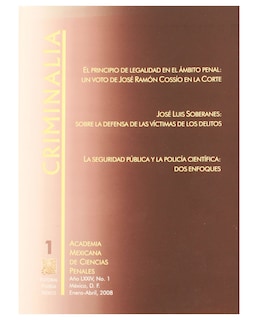 Foto 1 | Libro Criminalia Año 73 Número 1 Enero-abril 2007- Editorial Porrúa - Sin Autor
