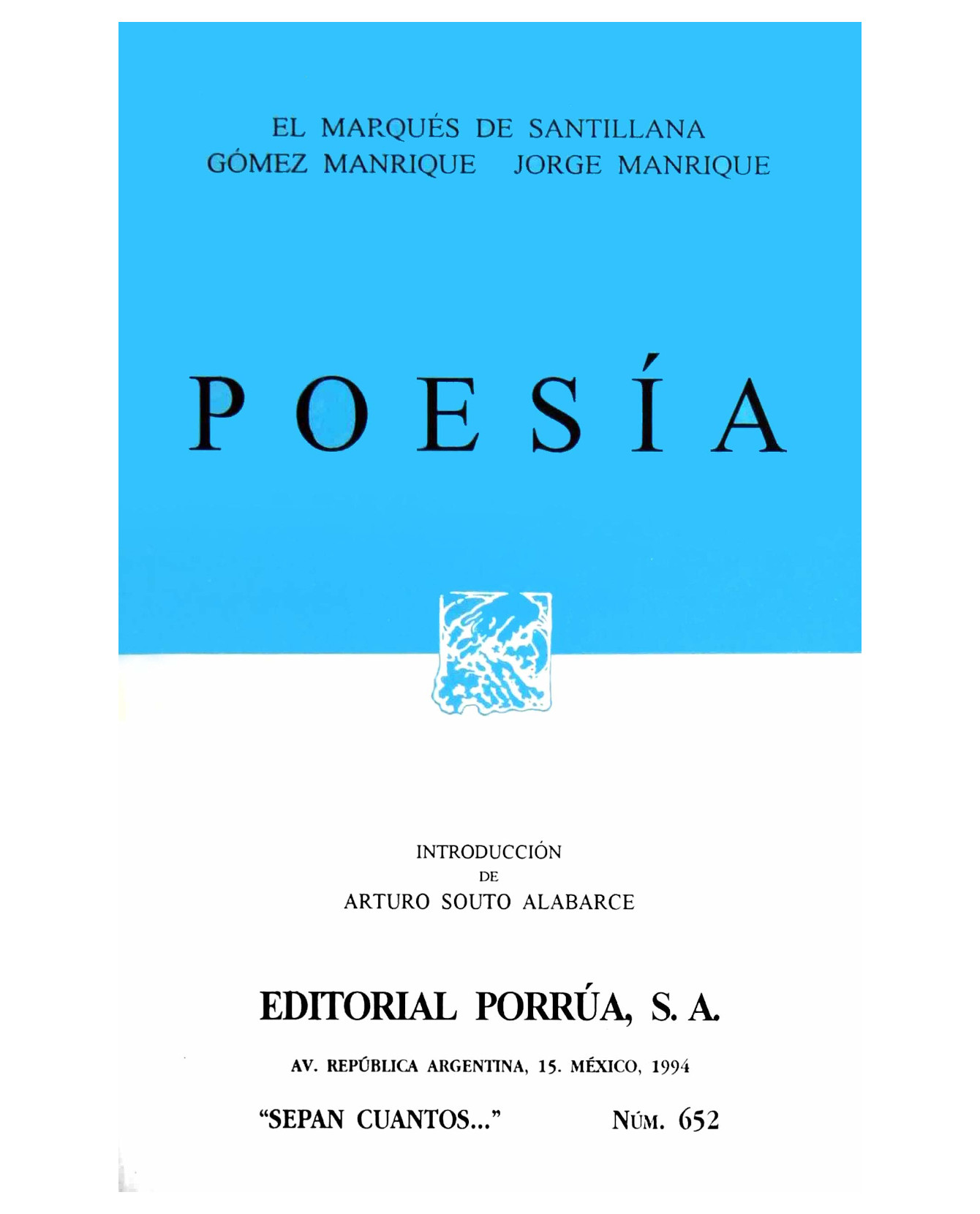 Libro Poesía- Editorial Porrúa - Marqués De Santillana