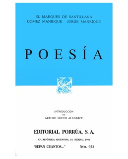 Foto 1 | Libro Poesía- Editorial Porrúa - Marqués De Santillana