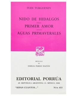 Foto 1 | Libro Nido De Hidalgos · Primer Amor · Aguas Primaverales- Editorial Porrúa - Turguénev, Iván Serguéyevich