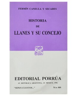Foto 1 | Libro Historia De Llanes Y Su Concejo- Editorial Porrúa - Canella Y Secades, Fermín