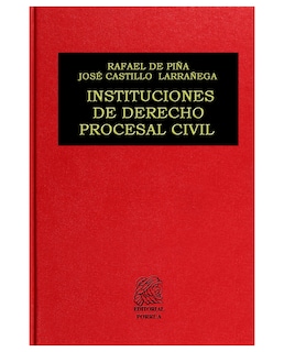Foto 1 | Libro Instituciones De Derecho Procesal Civil- Editorial Porrúa - Pina, Rafael De,castillo Larrañaga, José