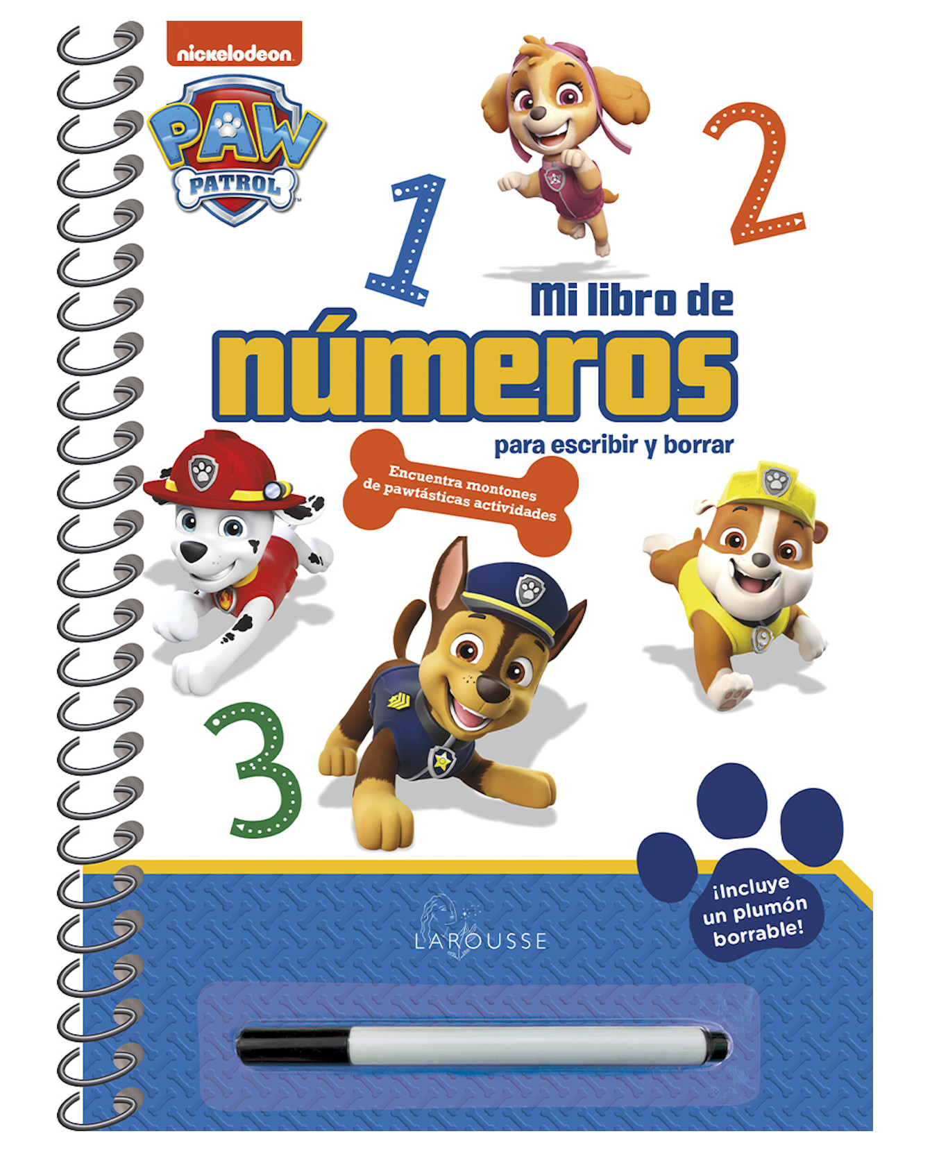 Paw Patrol. Mi Libro De Números Para Escribir Y Borrar- Larousse - Ediciones Larousse