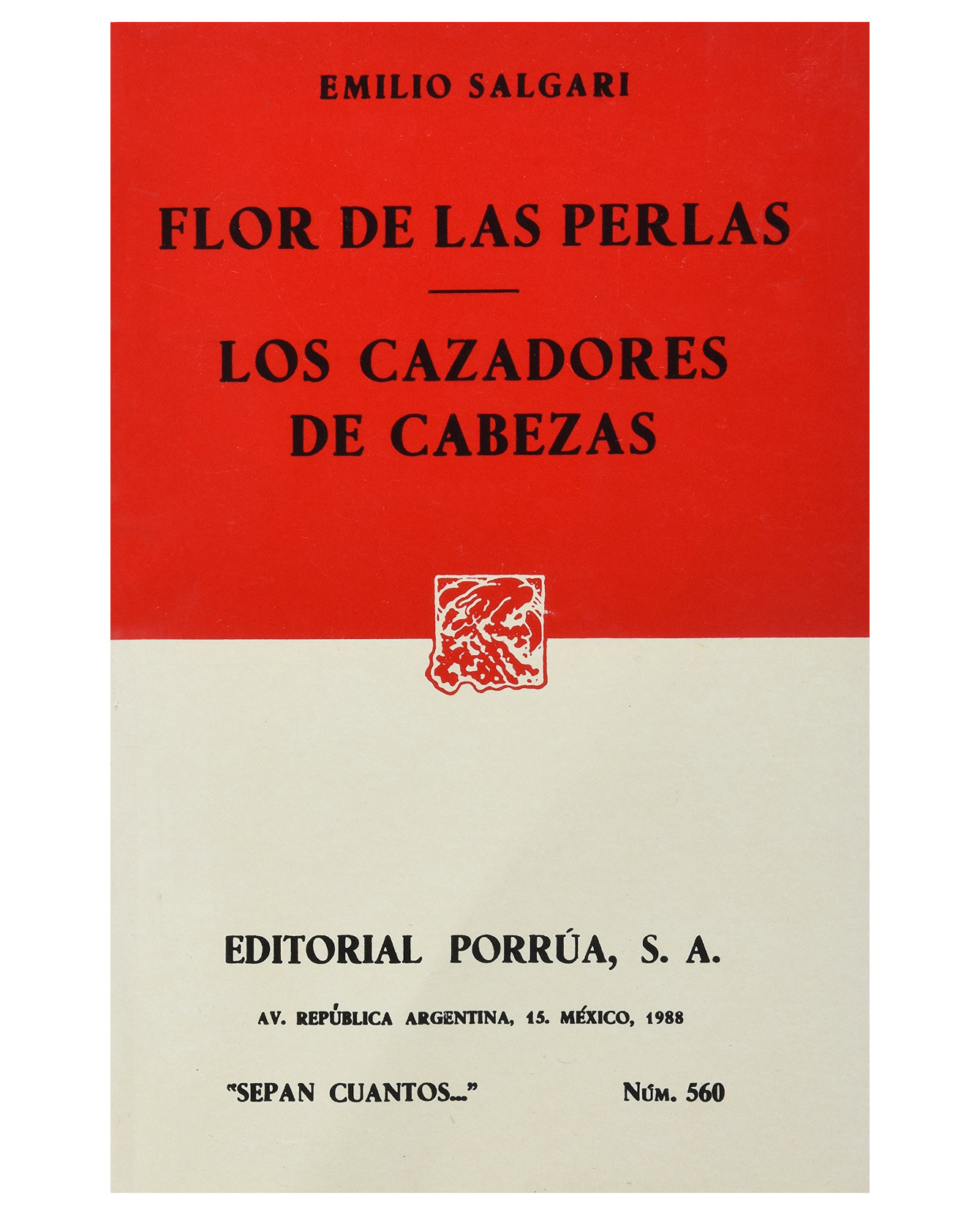 Foto 1 | Libro Flor De Las Perlas · Los Cazadores De Cabezas- Editorial Porrúa - Salgari Gradara, Emilio Carlo Giuseppe María