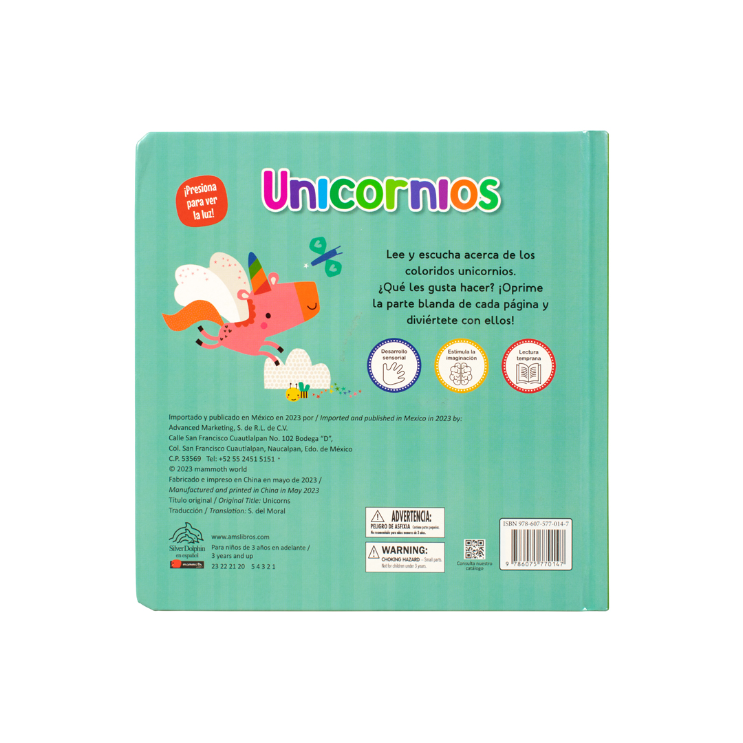 Foto 4 pulgar | Libro Cuento Infantil Presiona Para Ver Las Luces: Unicornios- Advanced - Varios Autores