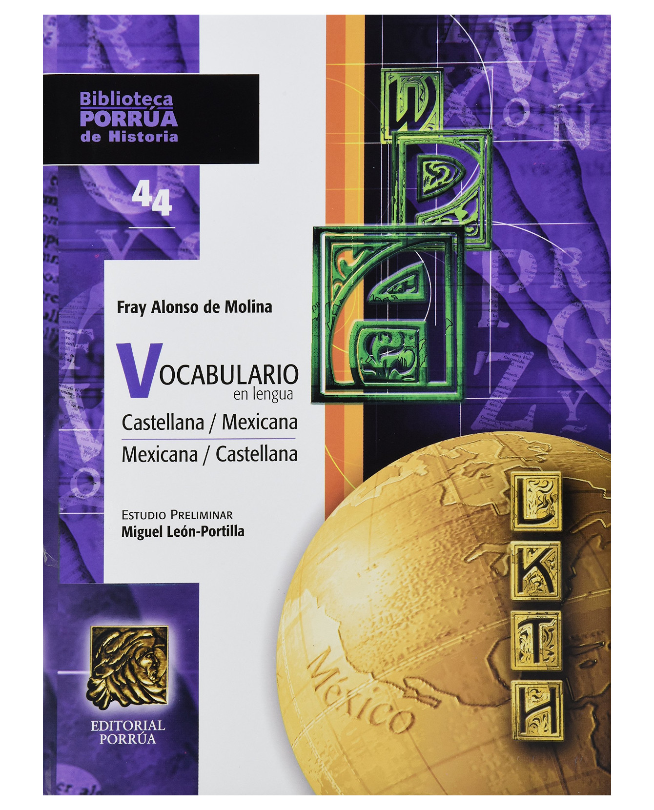 Libro Vocabulario En Lengua Castellana Y Mexicana- Editorial Porrúa - Molina, Alonso De