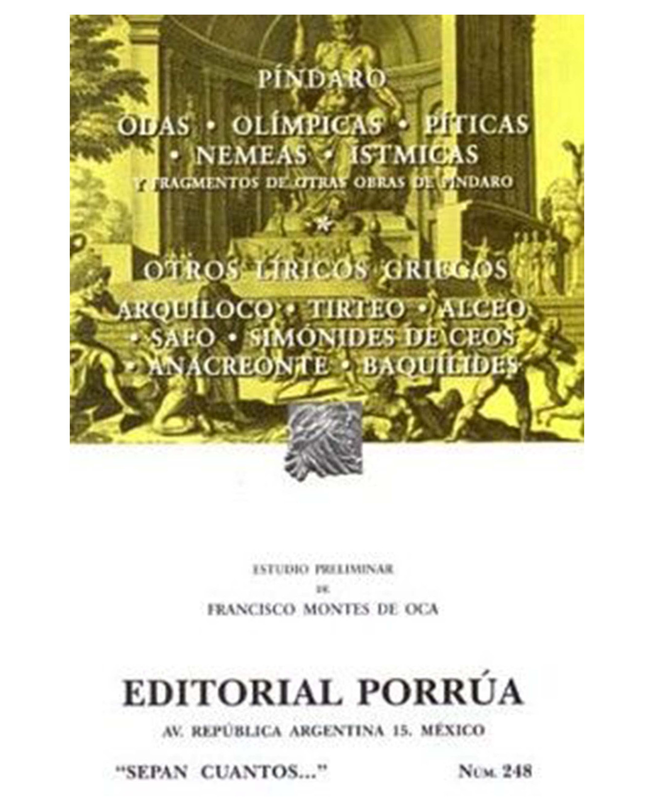 Foto 2 pulgar | Libro Olímpicas · Píticas · Nemeas · Ístmicas Y Fragmentos De Otras Obras De Píndaro- Editorial Porrúa - Píndaro