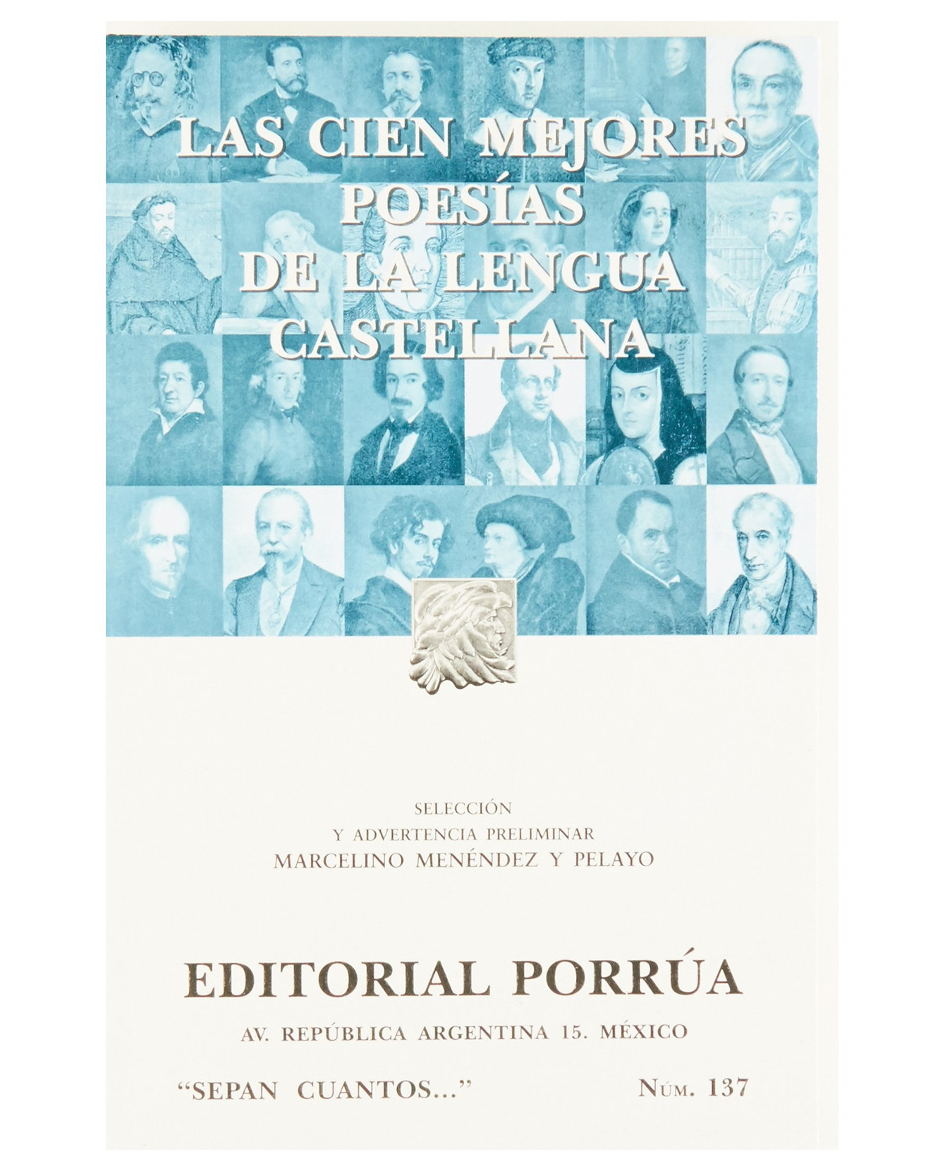Foto 1 | Libro Las Cien Mejores Poesías De La Lengua Castellana- Editorial Porrúa - Sin Autor