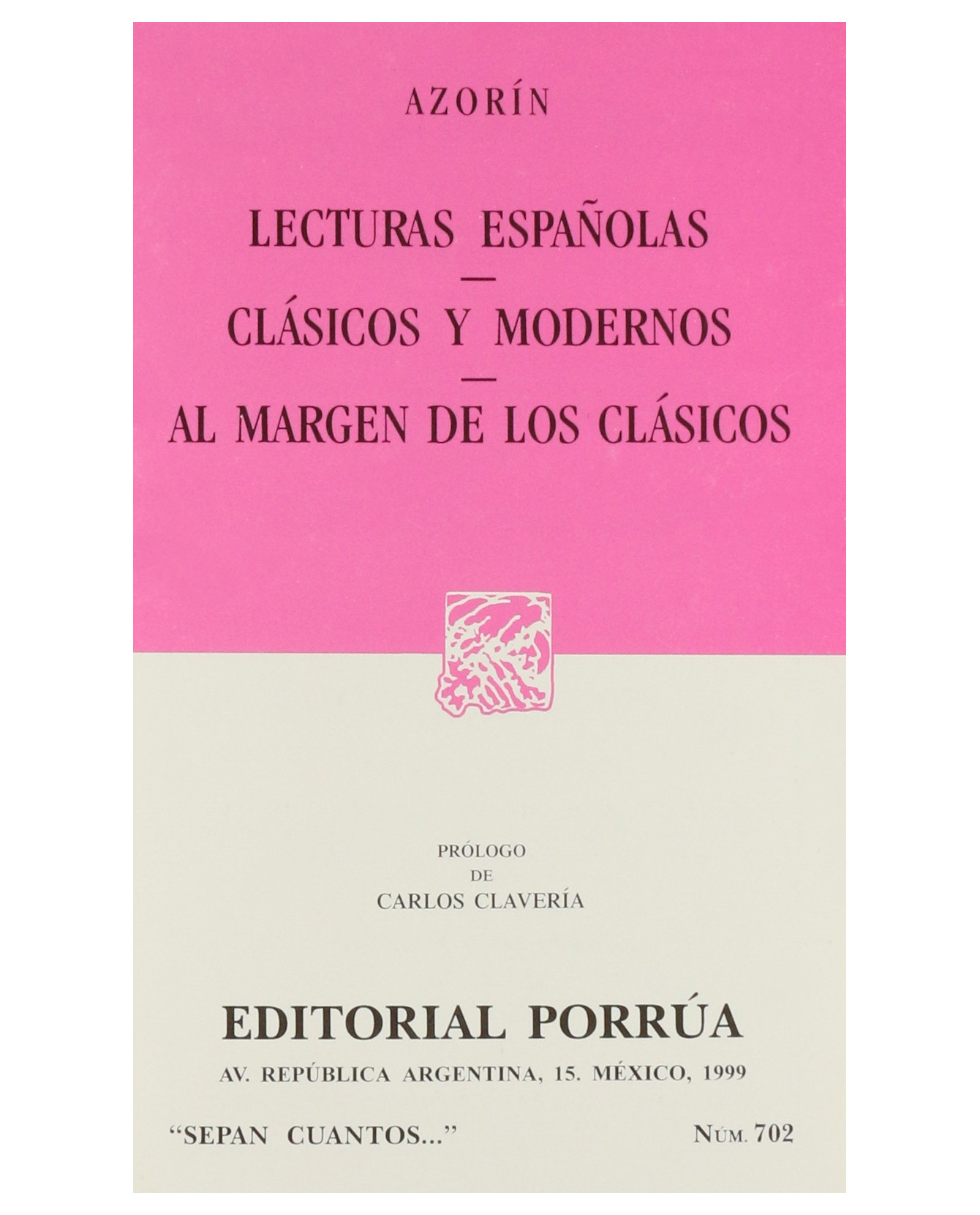 Foto 2 pulgar | Libro Lecturas Españolas · Clásicos Y Modernos · Al Margen De Los Clásicos- Editorial Porrúa - Martínez Ruiz, José