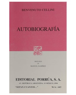 Foto 1 | Libro Autobiografía- Editorial Porrúa - Cellini, Benvenutto