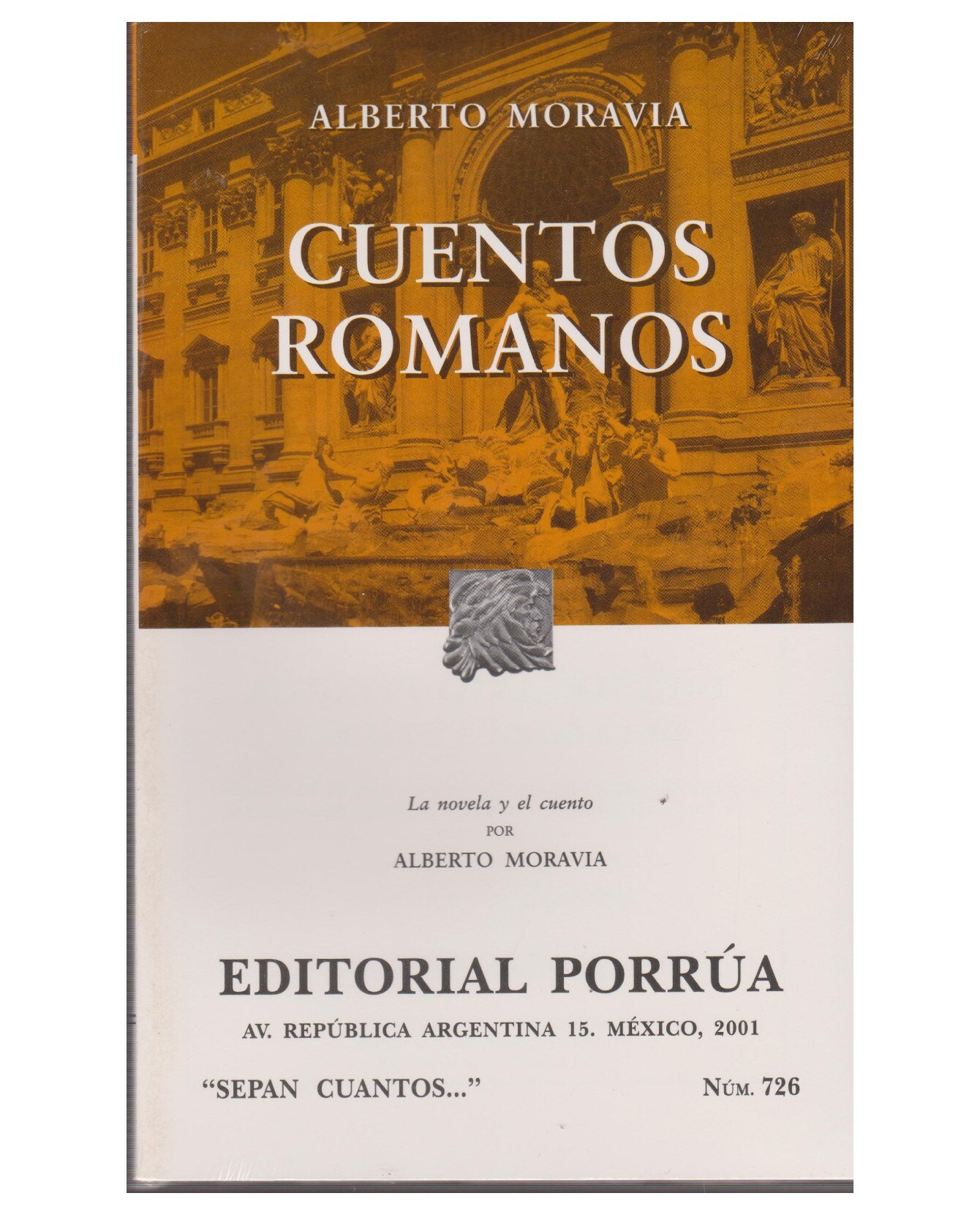 Libro Cuentos Romanos- Editorial Porrúa - Moravia, Alberto $199