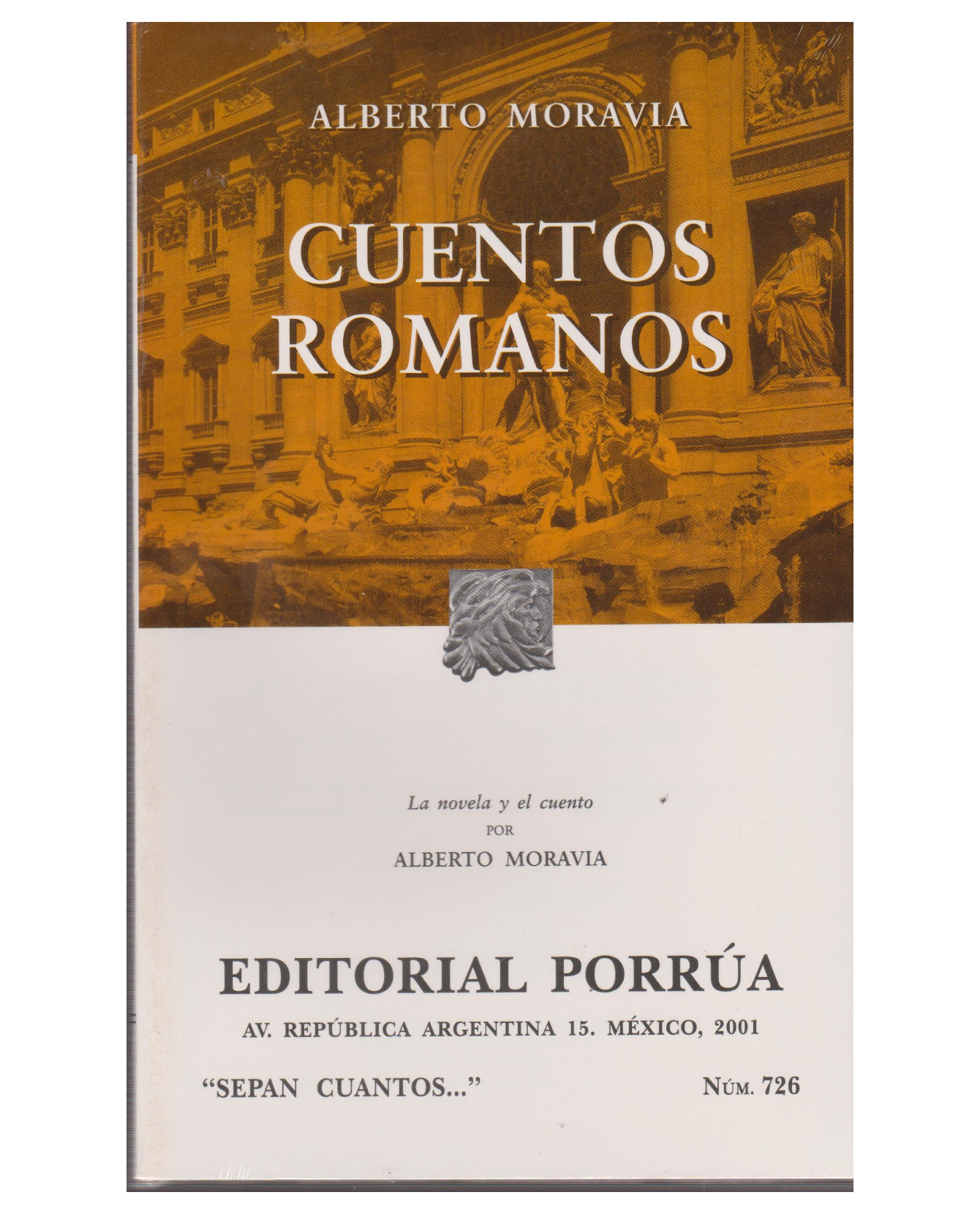Libro Cuentos Romanos- Editorial Porrúa - Moravia, Alberto