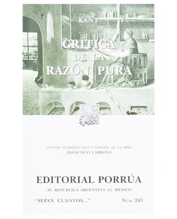 Foto 1 | Libro Crítica De La Razón Pura- Editorial Porrúa - Kant, Manuel