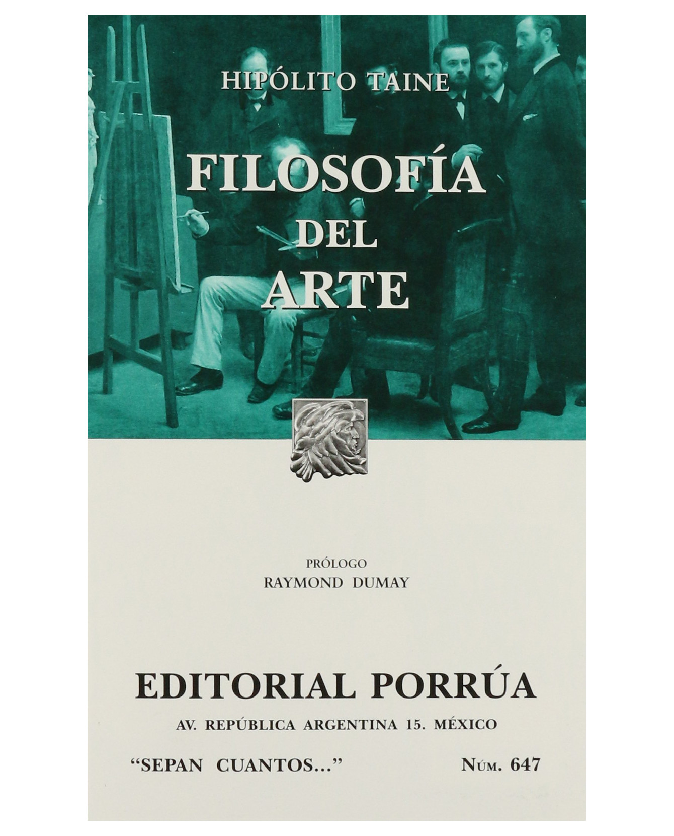Libro Filosofía Del Arte- Editorial Porrúa - Taine, Hipólito
