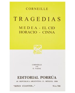 Foto 1 | Libro Tragedias: Medea · El Cid · Horacio · Cinna- Editorial Porrúa - Corneille, Pierre