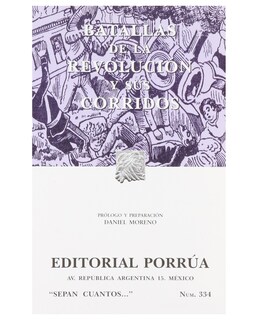Foto 1 | Libro Batallas De La Revolución Y Sus Corridos- Editorial Porrúa - Sin Autor