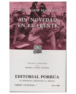 Foto 1 | Libro Sin Novedad En El Frente- Editorial Porrúa - Remarque, Erich María