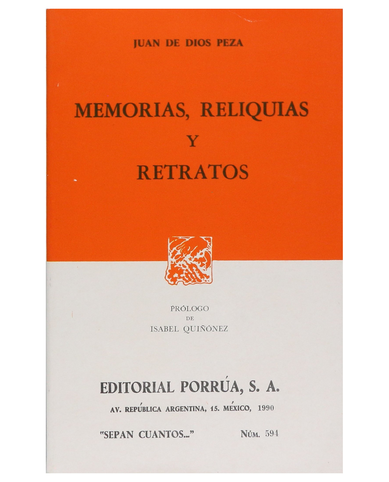 Foto 2 pulgar | Libro Memorias, Reliquias Y Retratos- Editorial Porrúa - Peza, Juan De Dios