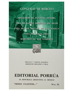 Foto 1 | Libro Milagros De Nuestra Señora- Editorial Porrúa - Berceo, Gonzalo De