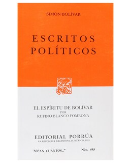 Foto 1 | Libro Escritos Políticos- Editorial Porrúa - Bolívar, Simón