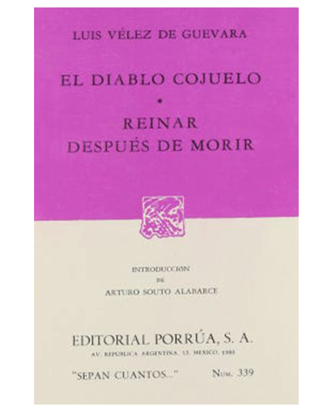 Foto 2 pulgar | Libro El Diablo Cojuelo · Reinar Después De Morir- Editorial Porrúa - Vélez De Guevara, Luis