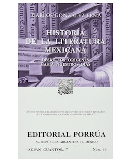 Foto 1 | Libro Historia De La Literatura Mexicana- Editorial Porrúa - González Peña, Carlos