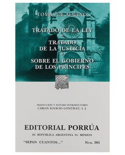 Foto 1 | Libro Tratado De La Ley · Tratado De La Justicia · Gobierno De Los Príncipes- Editorial Porrúa - Aquino, Tomás De
