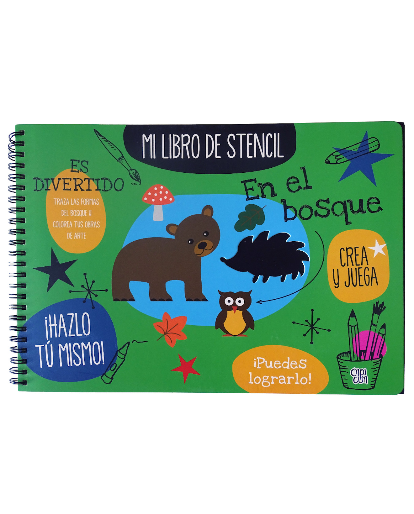Foto 1 | Libro En El Bosque: Mi Libro De Stencil - Capicúa - Capicúa