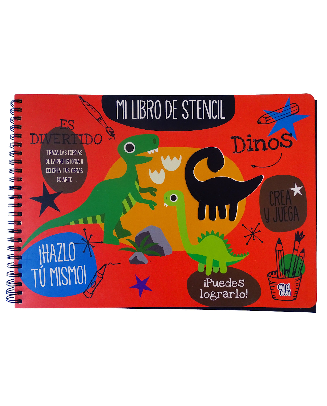 Foto 2 pulgar | Libro Dinosaurios: Mi Libro De Stencil - Capicúa - Capicúa