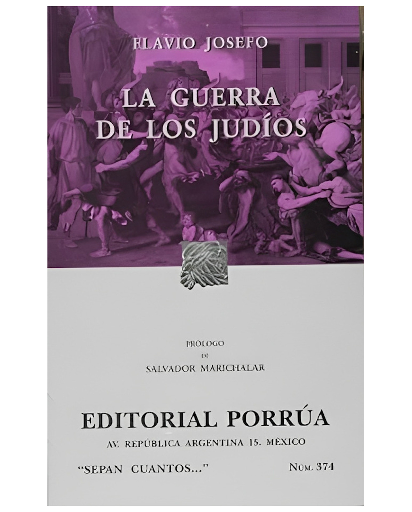 Foto 2 pulgar | Libro La Guerra De Los Judíos - Editorial Porrúa México - Flavio Josefo