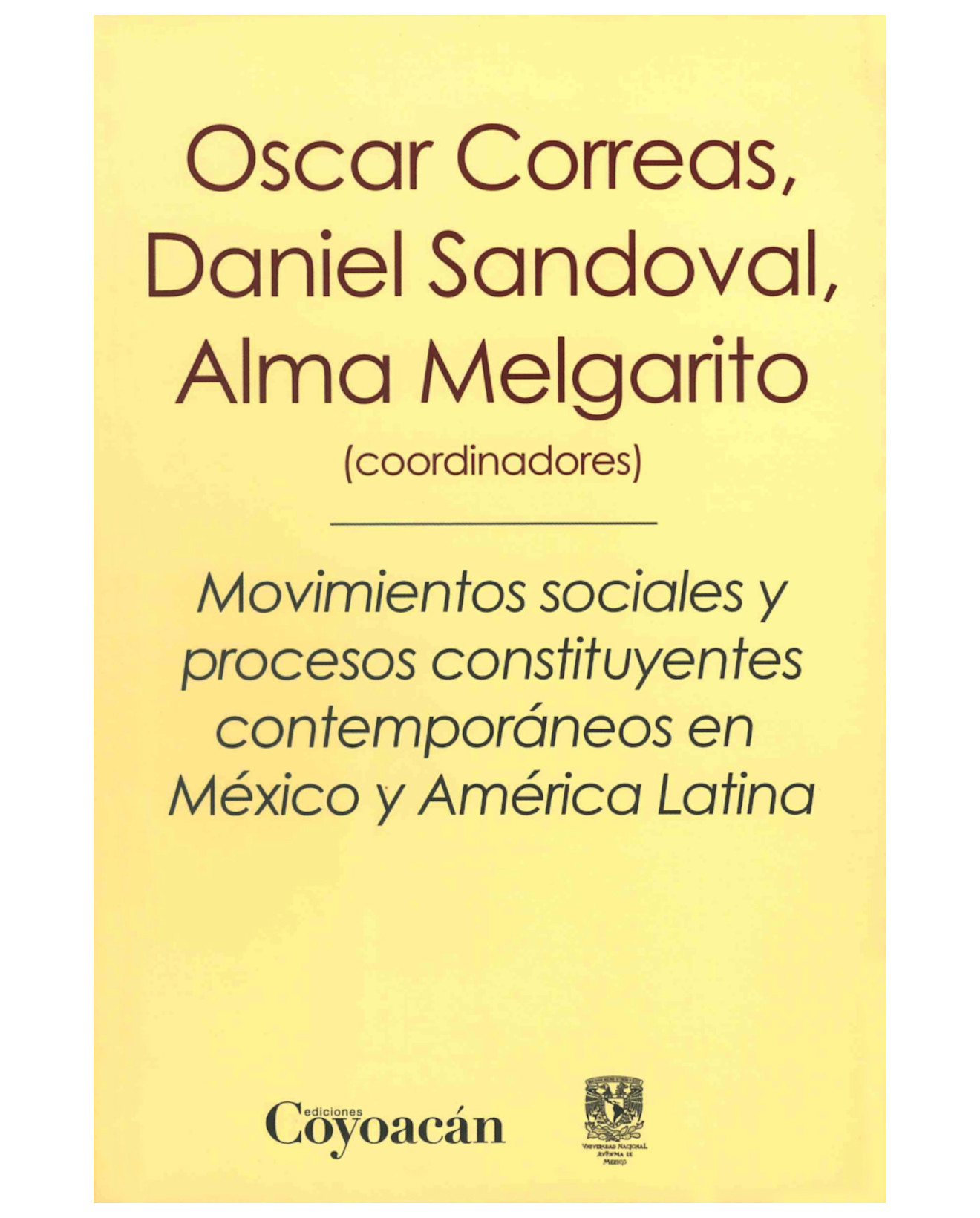 Foto 2 pulgar | Libro Movimientos Sociales Y Procesos Constituyentes - Coyoacán - Oscar Correas, Daniel Sandoval