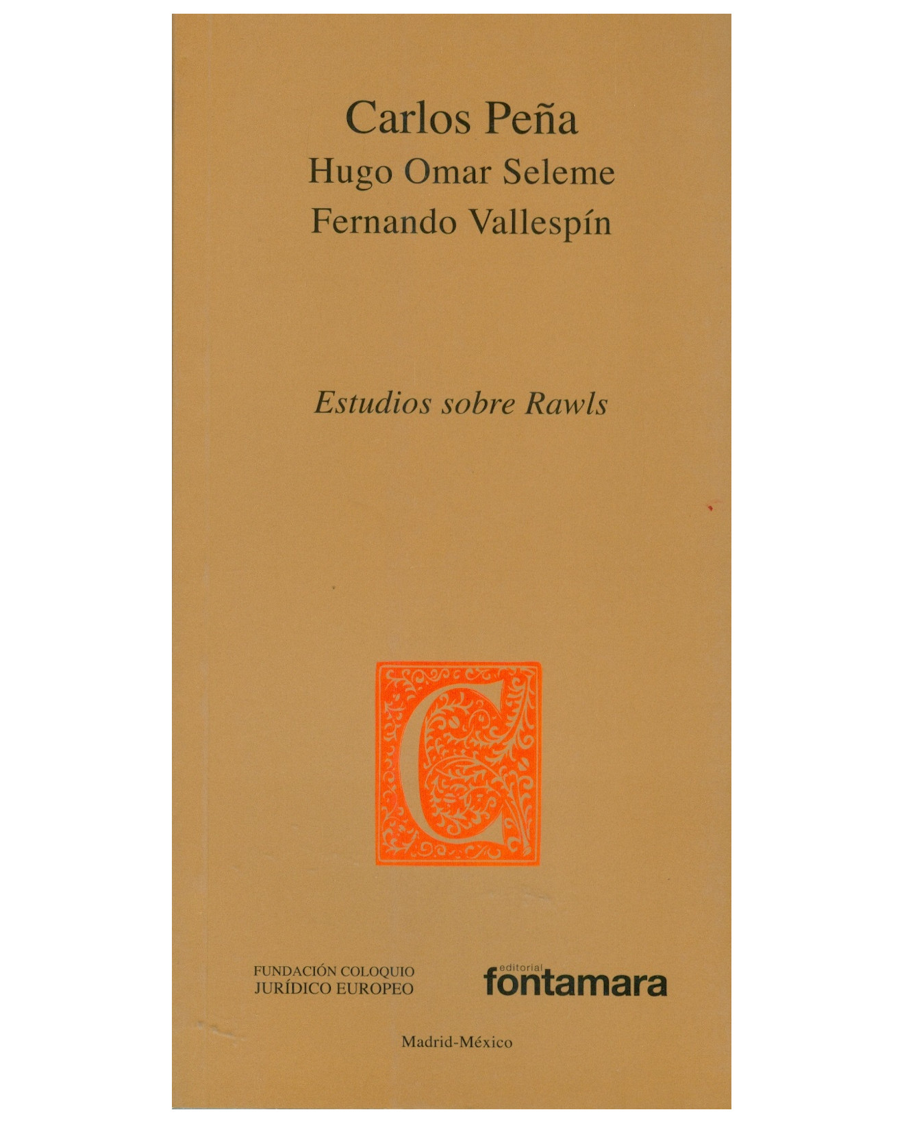 Foto 2 pulgar | Libro Estudios Sobre Rawls - Fontamara - Carlos Peña, Hugo Omar Seleme, Fernando Vallespín