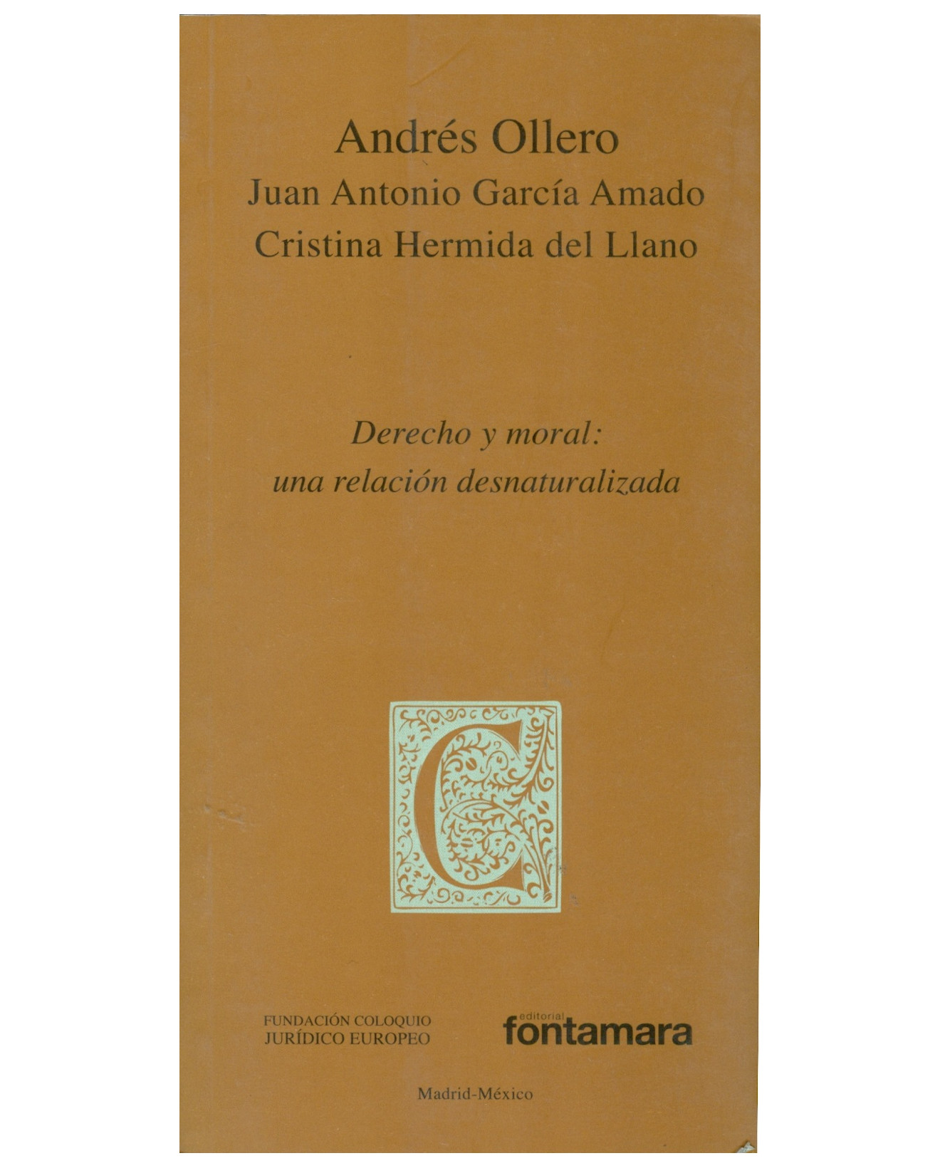 Foto 2 pulgar | Libro Derecho Y Moral: Una Relación Desnaturalizada - Fontamara - Andrés Ollero