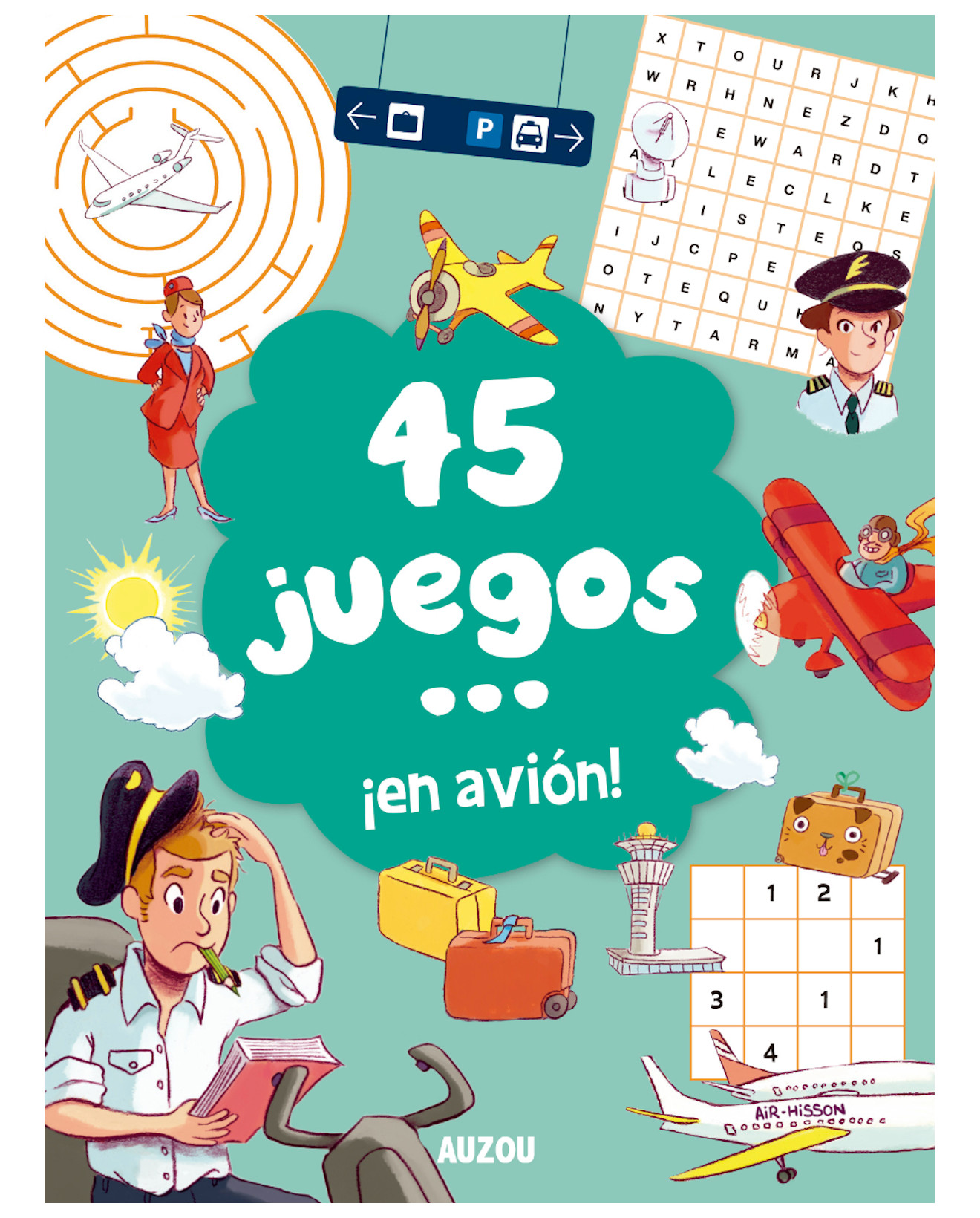 Foto 2 pulgar | Libro 45 Juegos En Avión - Auzou - Blain, Ewen