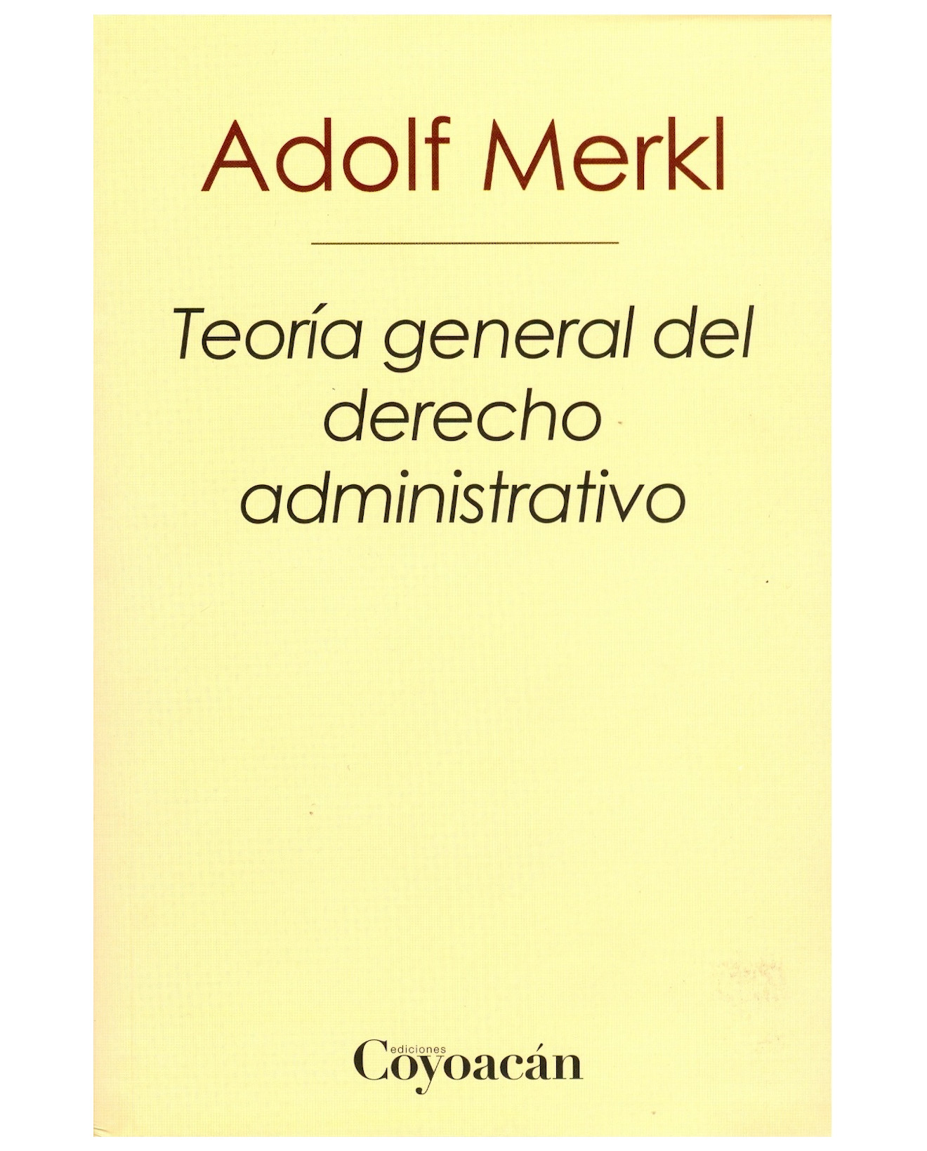 Foto 2 pulgar | Libro Teoría General Del Derecho Administrativo - Coyoacán - Adolf Merkl